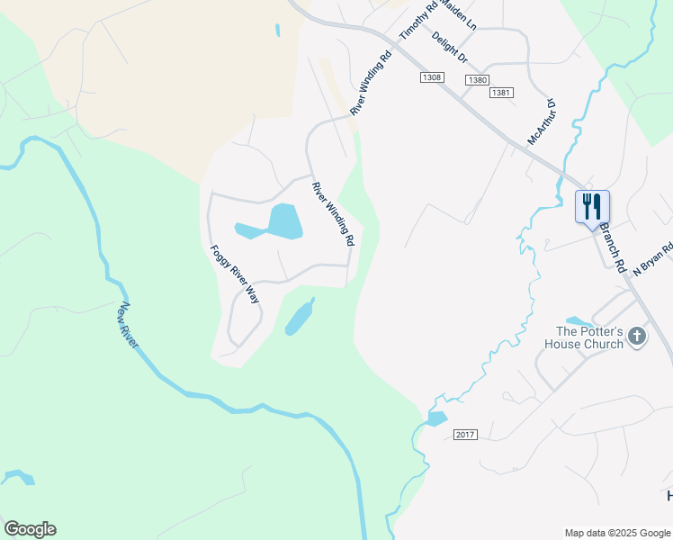 map of restaurants, bars, coffee shops, grocery stores, and more near 201 River Winding Road in Jacksonville