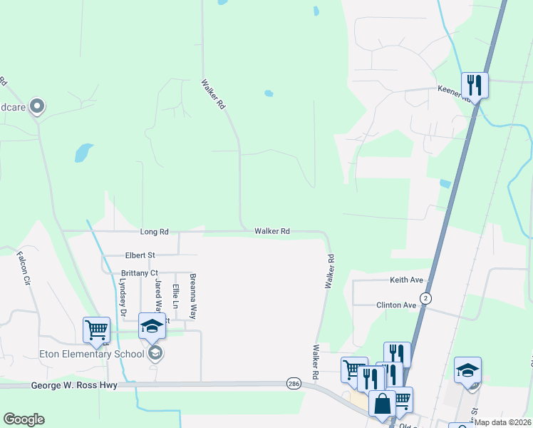 map of restaurants, bars, coffee shops, grocery stores, and more near 734 Walker Road in Chatsworth