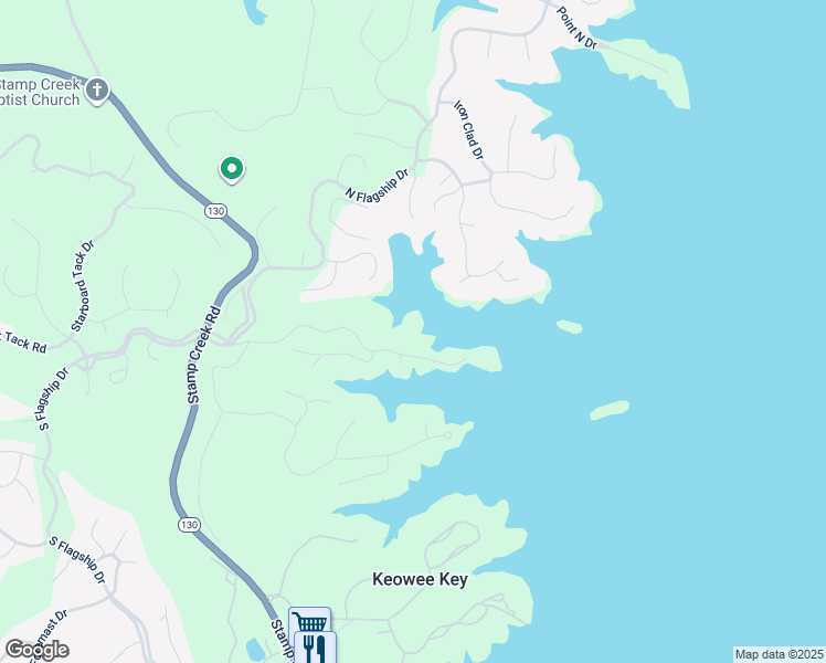 map of restaurants, bars, coffee shops, grocery stores, and more near 519 Tall Ship Drive in Salem