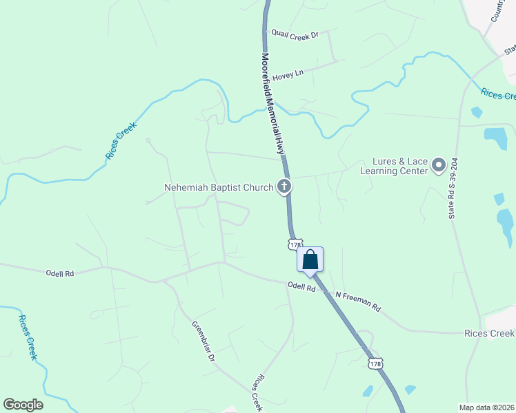 map of restaurants, bars, coffee shops, grocery stores, and more near 131 Brianne Lane in Liberty
