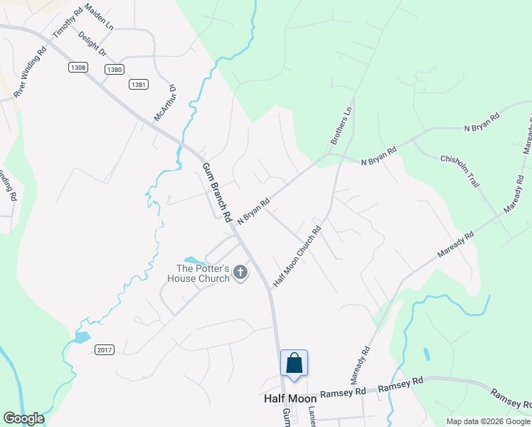 map of restaurants, bars, coffee shops, grocery stores, and more near 1102-1122 North Bryan Road in Jacksonville