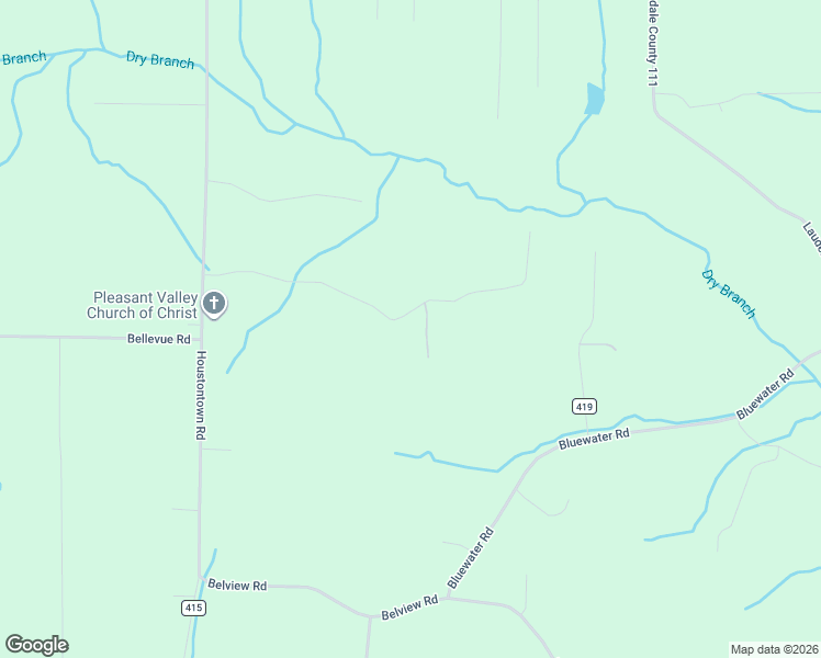 map of restaurants, bars, coffee shops, grocery stores, and more near 110 Dry Branch Road in Killen