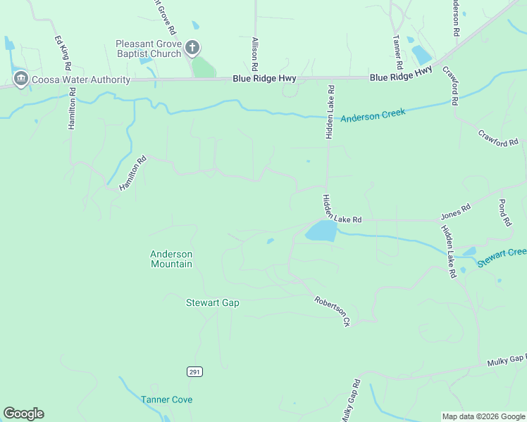 map of restaurants, bars, coffee shops, grocery stores, and more near 2832 Critter Haven Drive in Blairsville