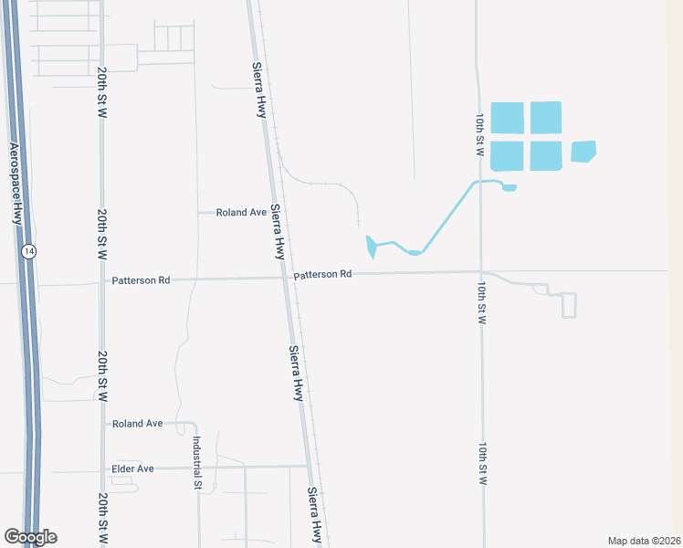 map of restaurants, bars, coffee shops, grocery stores, and more near Patterson Road in Rosamond