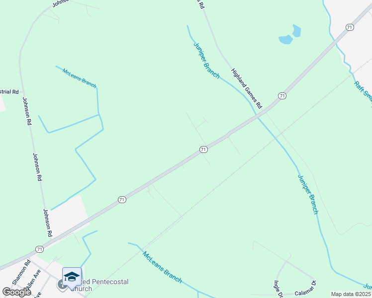 map of restaurants, bars, coffee shops, grocery stores, and more near 13097 North Carolina 71 in Red Springs