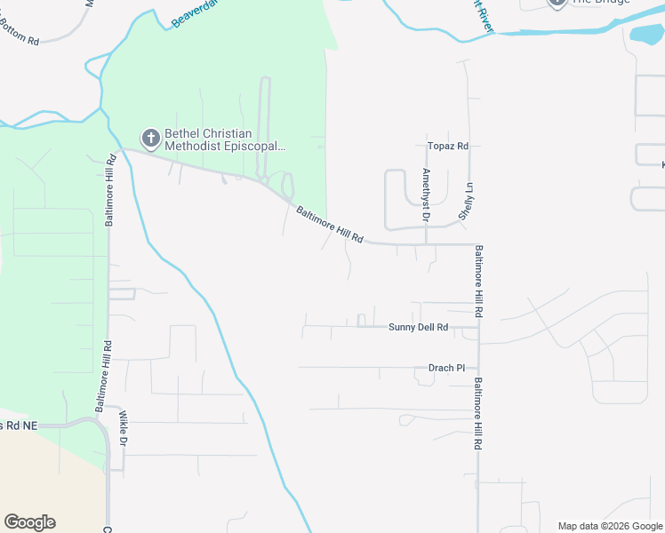 map of restaurants, bars, coffee shops, grocery stores, and more near 713 Baltimore Hill Road in Huntsville