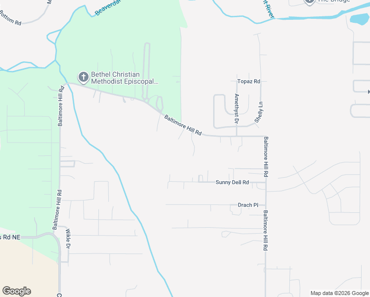 map of restaurants, bars, coffee shops, grocery stores, and more near 713 Baltimore Hill Road in Huntsville