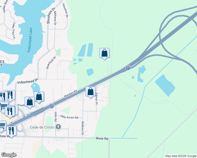 map of restaurants, bars, coffee shops, grocery stores, and more near 9502 Warden Road in Sherwood