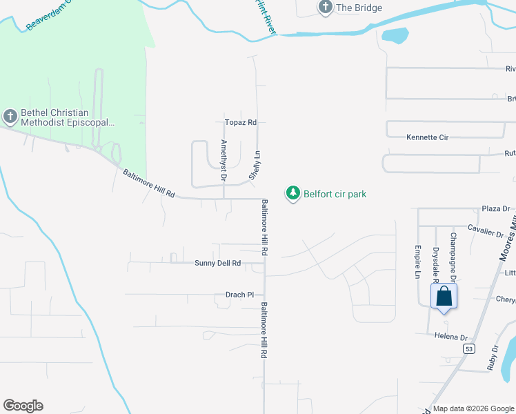 map of restaurants, bars, coffee shops, grocery stores, and more near 873 Baltimore Hill Road in Huntsville
