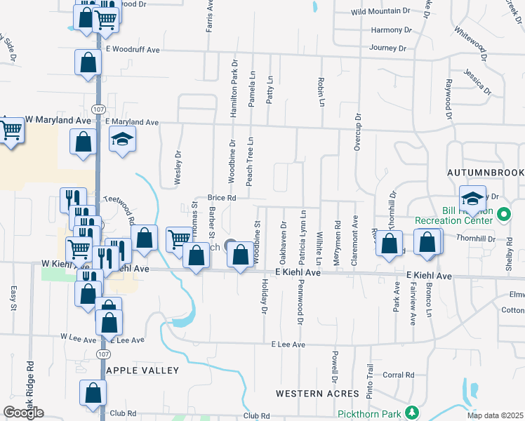 map of restaurants, bars, coffee shops, grocery stores, and more near 8909 Holiday Drive in Sherwood