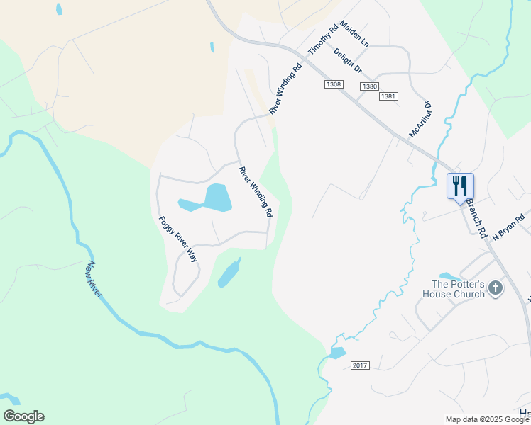 map of restaurants, bars, coffee shops, grocery stores, and more near 180 River Winding Road in Jacksonville