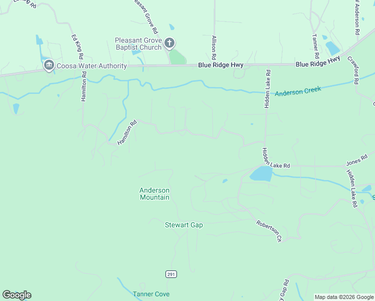 map of restaurants, bars, coffee shops, grocery stores, and more near 475 Hamilton Road in Blairsville