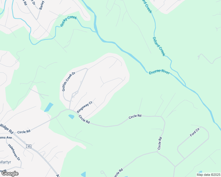 map of restaurants, bars, coffee shops, grocery stores, and more near 125 Griffith Hill Way in Greer