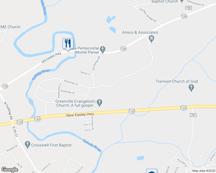 map of restaurants, bars, coffee shops, grocery stores, and more near 508 Sentell Rd in Greenville