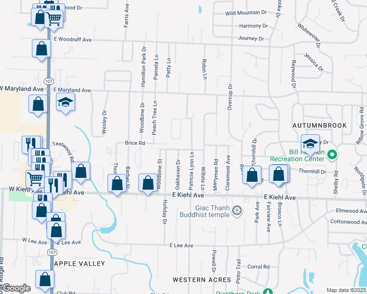 map of restaurants, bars, coffee shops, grocery stores, and more near 8904 Oakhaven Drive in Sherwood
