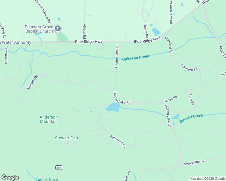 map of restaurants, bars, coffee shops, grocery stores, and more near 394 Hidden Lake Road in Blairsville