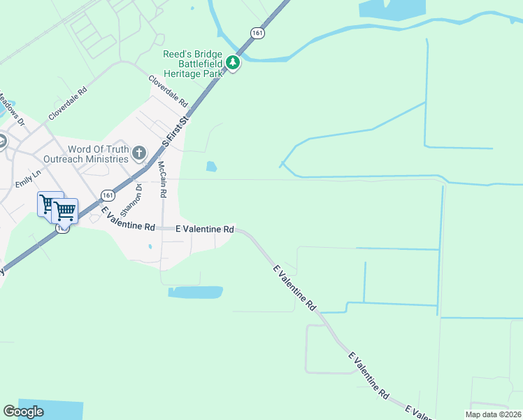 map of restaurants, bars, coffee shops, grocery stores, and more near 718 East Valentine Road in North Little Rock