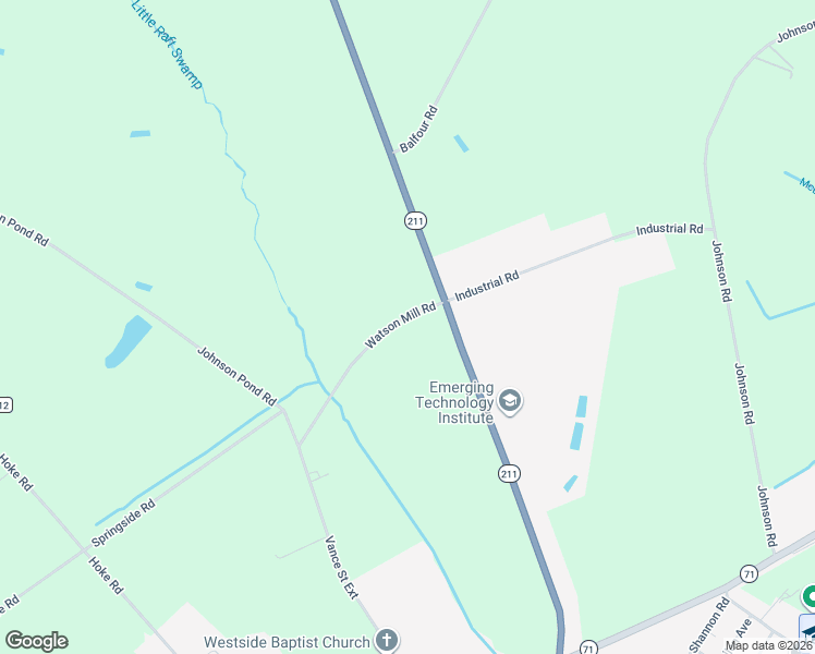 map of restaurants, bars, coffee shops, grocery stores, and more near 83 Watson Mill Road in Red Springs