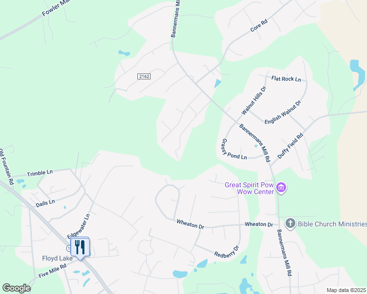 map of restaurants, bars, coffee shops, grocery stores, and more near 121 Grassy Meadows Drive in Richlands
