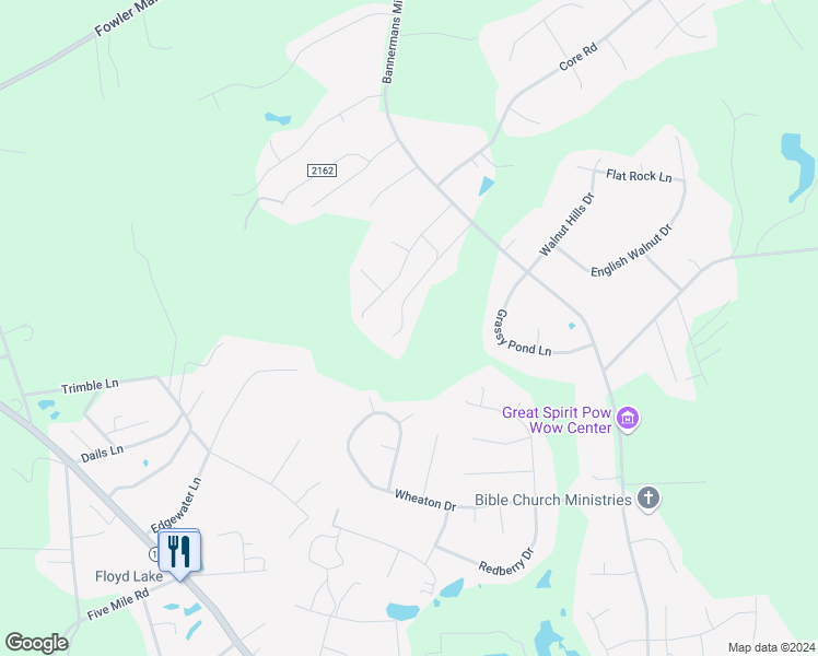 map of restaurants, bars, coffee shops, grocery stores, and more near 121 Grassy Meadows Drive in Richlands