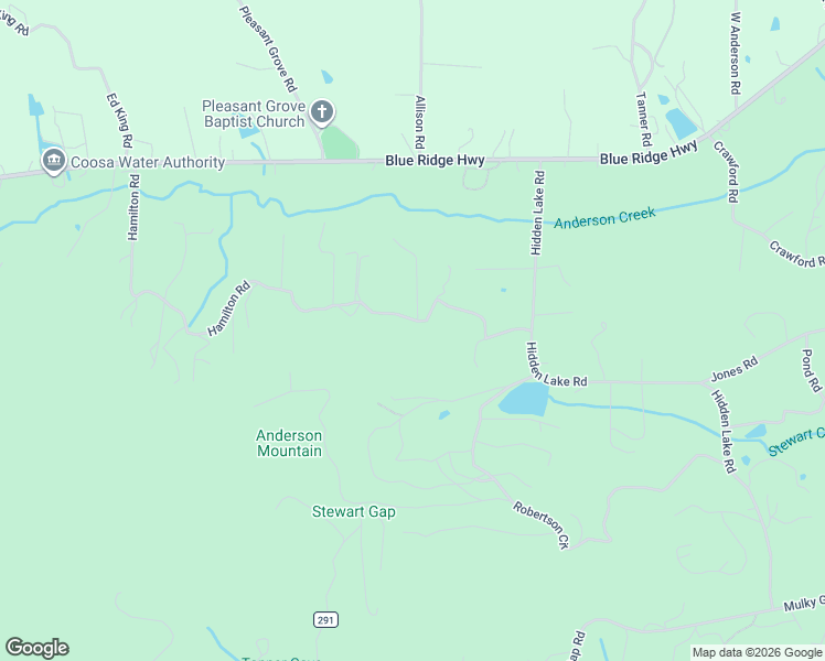 map of restaurants, bars, coffee shops, grocery stores, and more near 321 Hamilton Road in Blairsville