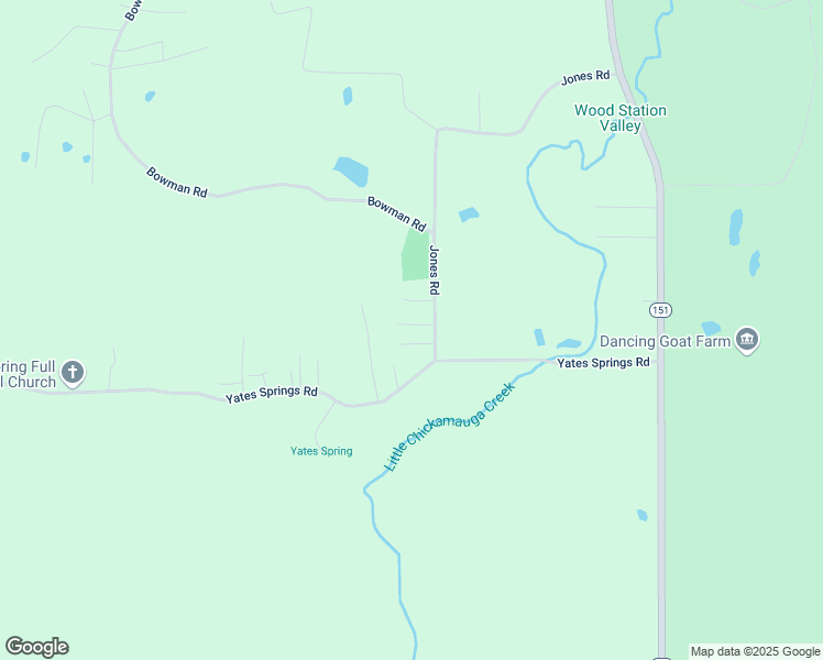 map of restaurants, bars, coffee shops, grocery stores, and more near 78 Albany Lane in Ringgold