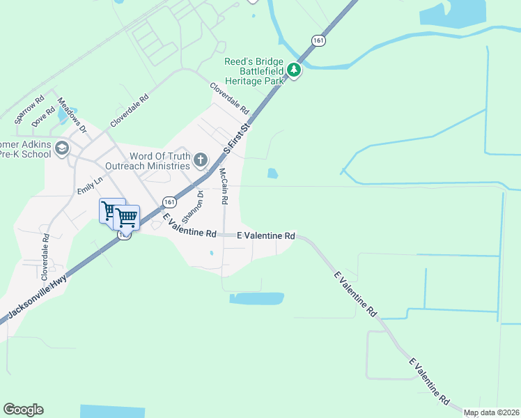 map of restaurants, bars, coffee shops, grocery stores, and more near 315 Valentine Road in Jacksonville