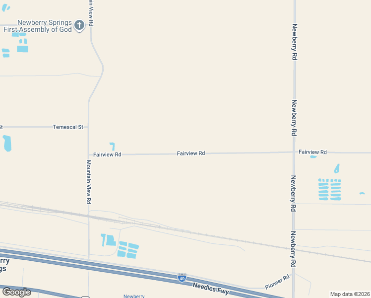 map of restaurants, bars, coffee shops, grocery stores, and more near 45304 Fairview Road in Newberry Springs
