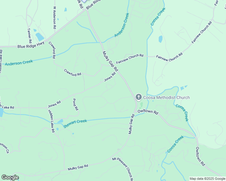 map of restaurants, bars, coffee shops, grocery stores, and more near 112 Mountain View Road in Blairsville