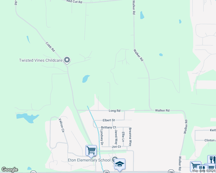 map of restaurants, bars, coffee shops, grocery stores, and more near 353 Long Road in Chatsworth