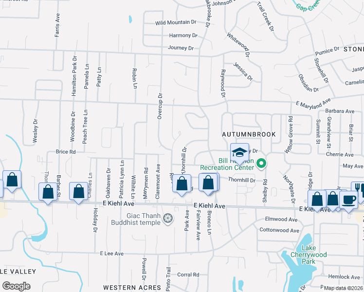 map of restaurants, bars, coffee shops, grocery stores, and more near 62 Ridgewell Road in Sherwood