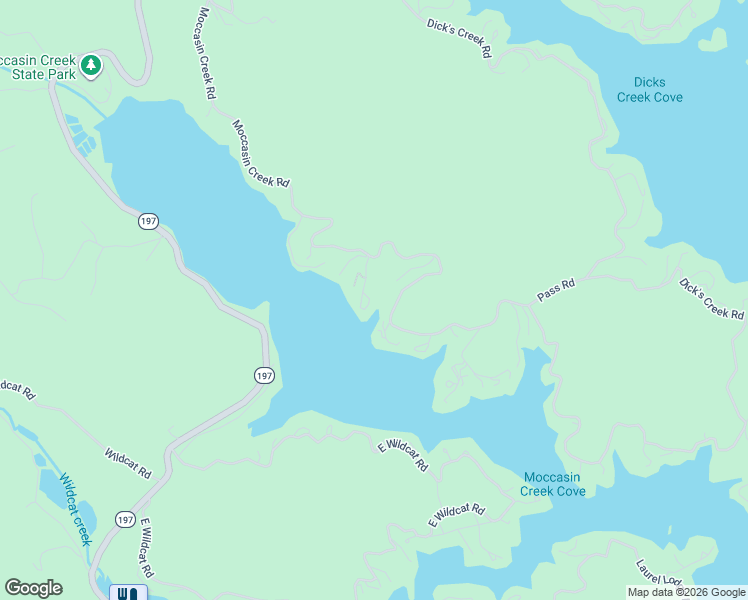 map of restaurants, bars, coffee shops, grocery stores, and more near 158 Hurston Lane in Clarkesville