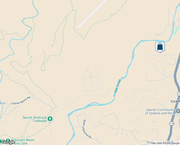 map of restaurants, bars, coffee shops, grocery stores, and more near Jefferson Court in Sedona