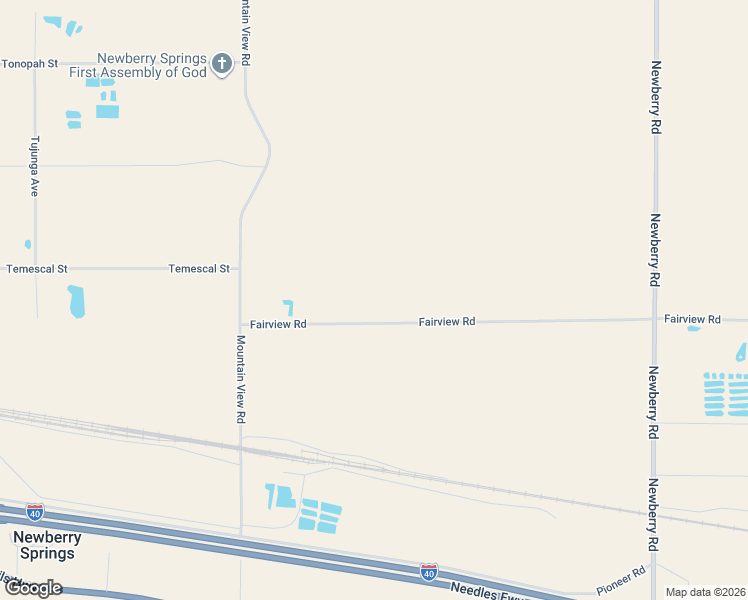 map of restaurants, bars, coffee shops, grocery stores, and more near 45146 Fairview Road in Newberry Springs