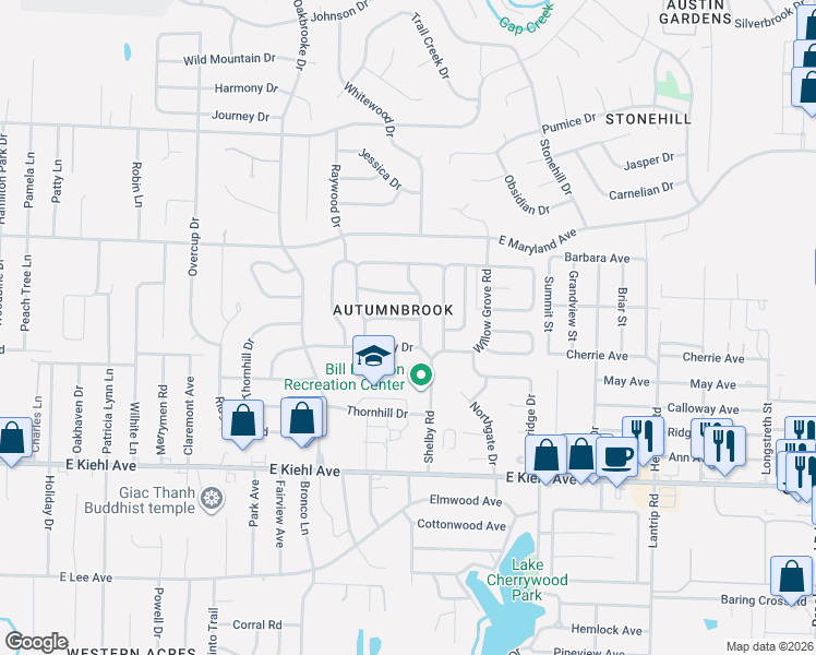 map of restaurants, bars, coffee shops, grocery stores, and more near 108 Heather Drive in Sherwood