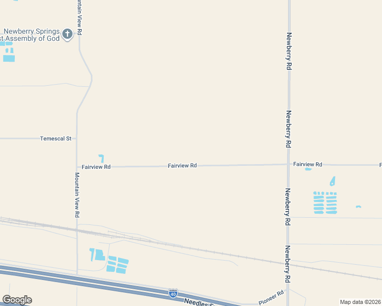 map of restaurants, bars, coffee shops, grocery stores, and more near 45304 Fairview Road in Newberry Springs