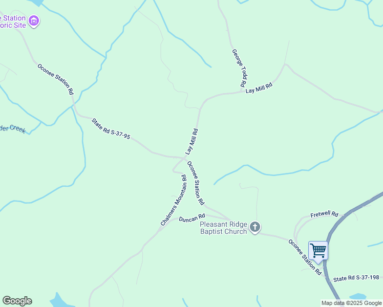 map of restaurants, bars, coffee shops, grocery stores, and more near 110 Lay Mill Road in Walhalla