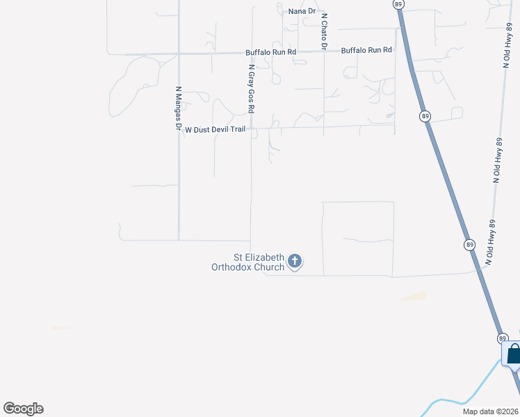 map of restaurants, bars, coffee shops, grocery stores, and more near 6552-6614 Gray Gos Road in Chino Valley