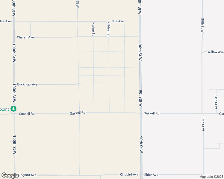 map of restaurants, bars, coffee shops, grocery stores, and more near Buckhorn Avenue in Rosamond