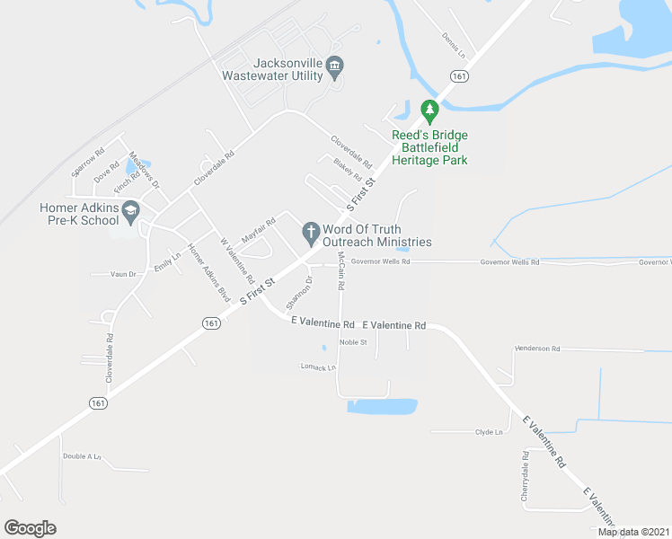map of restaurants, bars, coffee shops, grocery stores, and more near 9004 McCain Road in Jacksonville