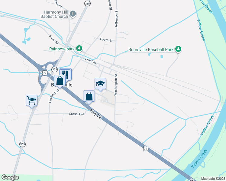 map of restaurants, bars, coffee shops, grocery stores, and more near 21 Norman Avenue in Burnsville
