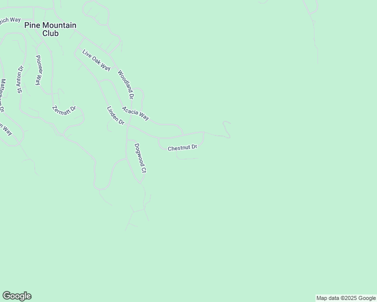 map of restaurants, bars, coffee shops, grocery stores, and more near 15028 Chestnut Drive in Pine Mountain Club