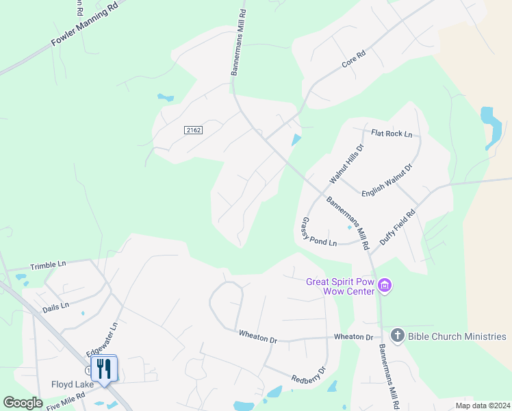 map of restaurants, bars, coffee shops, grocery stores, and more near 113 Grassy Meadows Drive in Richlands