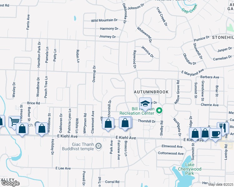 map of restaurants, bars, coffee shops, grocery stores, and more near 49 Thornhill Drive in Sherwood