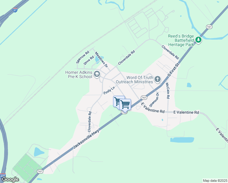 map of restaurants, bars, coffee shops, grocery stores, and more near 3208 Cloverdale Drive in Jacksonville