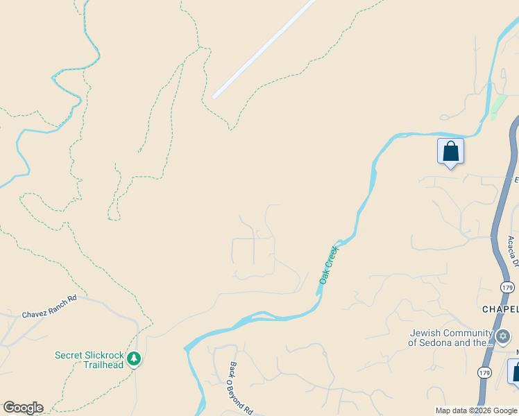map of restaurants, bars, coffee shops, grocery stores, and more near Jefferson Court in Sedona