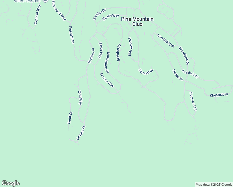 map of restaurants, bars, coffee shops, grocery stores, and more near 1628 Freeman Drive in Frazier Park