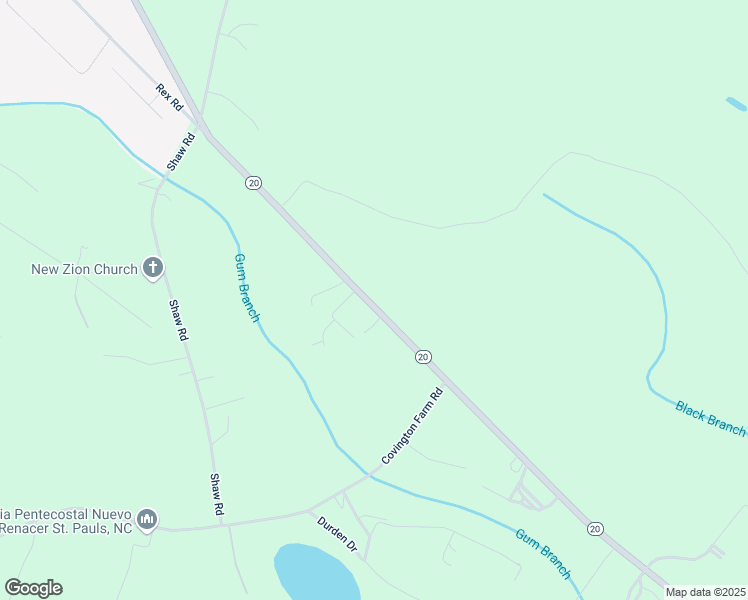 map of restaurants, bars, coffee shops, grocery stores, and more near 3082 North Carolina 20 in Saint Pauls
