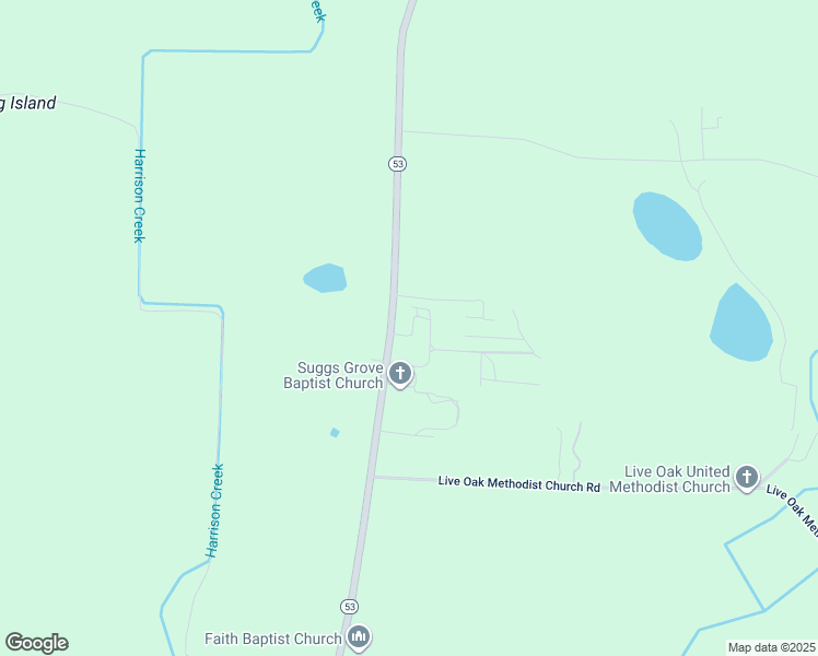 map of restaurants, bars, coffee shops, grocery stores, and more near 16742 North Carolina 53 in White Oak
