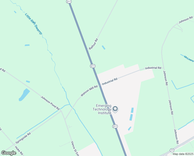 map of restaurants, bars, coffee shops, grocery stores, and more near Red Spring Highway in Red Springs